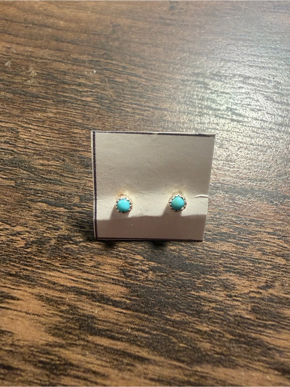 Kingman Turquoise Round Stud Earrings - Women Jewelry